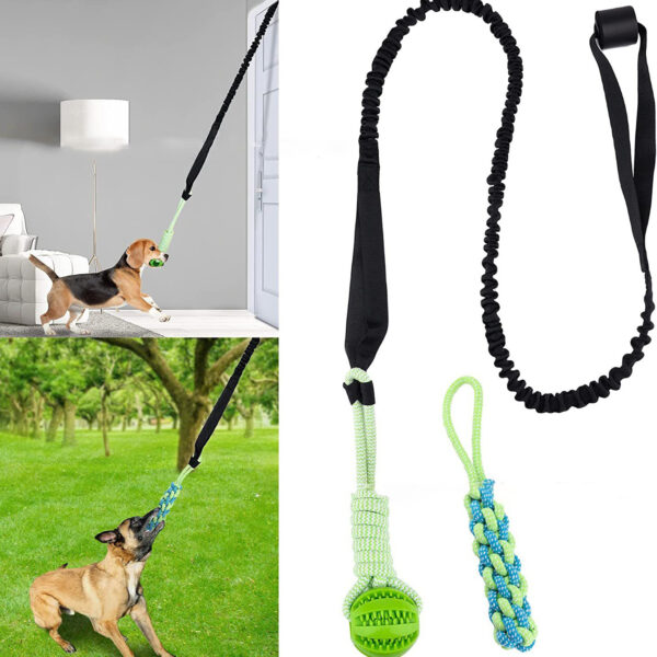 Dog Tug Of War Rope Molar Cleaning Tooth Bite Rope Toy Outdoor Inner