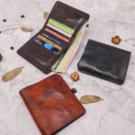 First Layer Cowhide Multiple Card Slots Skeleton-skin Vertical Mini Wallet - Image 7