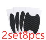 4pcs Set Of Door Stickers Carbon Fiber Scratch-resistant Car Handle Stickers - Image 4