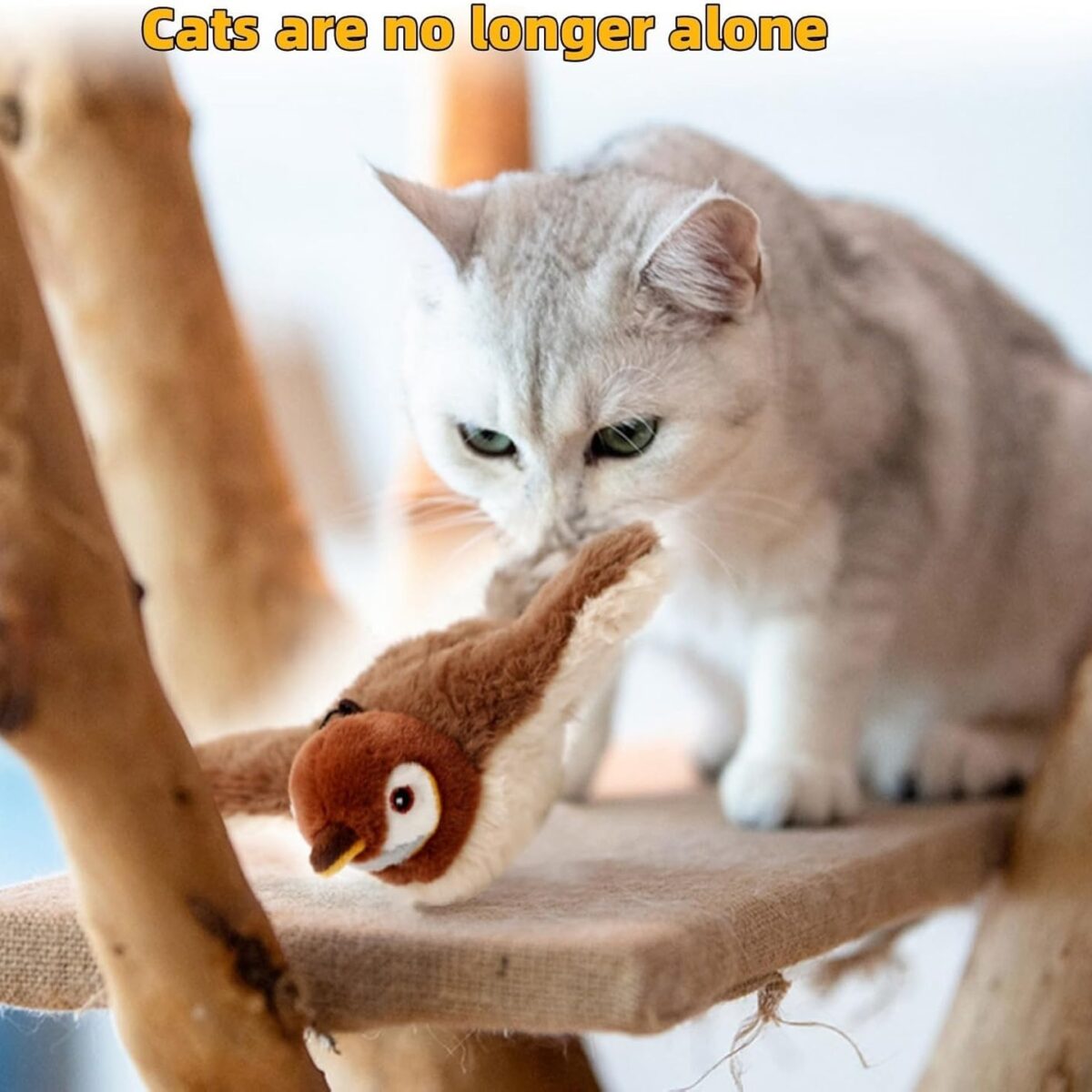 Interactive Chirping Bird Cat Toy, 2025 New Flying Interactive Flapping Chirping Bird Cat Toy, Flapping Bird Cat Toy For Indoor Bored Cats, Flapping Bird Cat Toy - Image 1