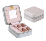 Creative travel portable jewelry box earrings earrings jewelry storage box leather small jewelry bag - Image 8