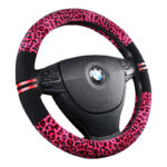Winter Plush Car Steering Wheel Covers Leopard Grain - Image 4