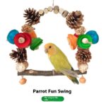 Parrot Swing Pine Nut Grinding Mouth Grinding Claw Log Bird Stand Rod Color Decoration - Image 3