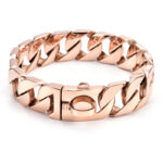 Stainless Steel Rose Gold 32MM Wide Bib Collar Dog Leash Medium And Large Dog Leash - Image 2