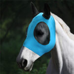 Lycra Horse Fly Mask With Ears Comfort Fit Mesh Trail Pasture Sun UV Protection - Image 4