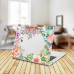 Plastic Laptop Protective Shell Partial Flower Series