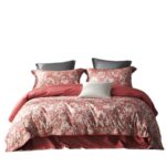 American Retro Style Long-staple Cotton Yarn-dyed Four-piece Jacquard Beddings - Image 5