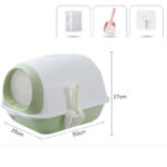 Elevated Semi-closed Litter Suction Deodorant Cat Toilet With Flip Cover - Image 4