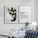 Simple Bedroom Dining Room Background Wall English Alphabet Mural - Image 3