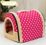Portable Handle Pet Bed Small And Medium Sized Kennel Warm Cattery - Image 4