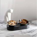Stainless Steel Pet Adjustable Feed Bowl Double Feeder - Image 4