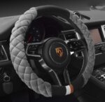 Universal Car Steering Wheel Cover Winter Decoration Cute 38cm Plush Footprint Auto Automobile Vehicle Steering Wheel Protector - Image 3