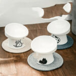 Cat Bowl Ceramic High-foot Oblique Single Bowl - Image 5