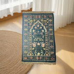Portable Thin Middle East Ethnic Style Flower Gold Thread Worship Carpet - Image 4