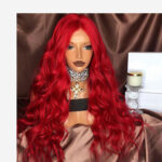 Red Wig Female Long Curly - Image 4