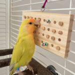 Parrot Toys Training Decompression Hanging Solid Wood Keyboard Toy - Image 2