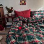 Ins Nordic Simple Plaid Christmas Cotton Yarn-dyed Washed Cotton Four-piece Set - Image 6