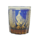 Handmade Carved Peacock Crystal Glass Whiskey Shot Glass - Image 5