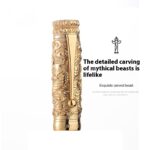 Retro Chinese Style Relief 18K Gold Plated Tip Gift Pen Two Colors - Image 3