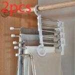 Telescopic Folding Multifunctional Pants Rack Pants Hanger Household - Image 7
