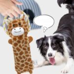 Funny Plush Dog Toys Stuffed Animal-Shaped Zebras Elephant Pet Chew Squeaky Toy Bite Resistant With Rope - Image 4
