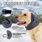 Dog Calming Hoodie No Flap Shake Ear Wraps For Dogs Adjustable Dog Ear Muffs For Noise Protection, Ear Wrap Head Cover For Dog Head Warp Anxiety Relief, Hematoma, Grooming And Force Drying - Image 5