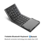 Mini Tri-fold Bluetooth Keyboard Portable Thin Touch - Image 2