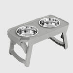 Folding Bowl For Eating High Feet For Pets Bowl With Non-slip Support  Stainless Steel For Drinking Water For Dogs - Image 6