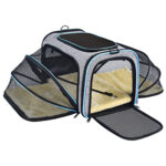 Carrier For Cat Pet Airline Approved Expandable Foldable Soft Dog Carrier Opened Doors Reflective Tapes Cat Travel Bag - Image 5