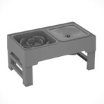 Pet Lifting Table Foldable Dog Drinking Bowl Adjustable Height Dog Bowl Stainless Steel Slow Food Double Bowl Pet Supplies - Image 7