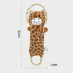 Funny Plush Dog Toys Stuffed Animal-Shaped Zebras Elephant Pet Chew Squeaky Toy Bite Resistant With Rope - Image 2
