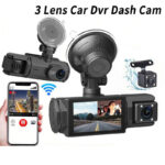 HD 1080p Driving Recorder Three-lens Same Display With Reversing Image Mobile Phone WIFI Car DVR - Image 2