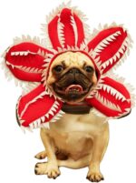 Dog Halloween Chomper Costume - Pet Holiday Demon Hat Scary Headband Flower Cosplay Outfits Funny Headwear Stranger Clothes For Medium Dog - Image 10