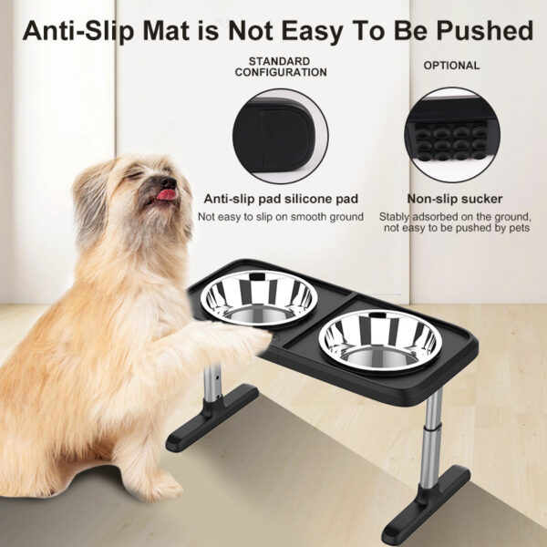 Folding Pet Double Bowl Tableware Tray