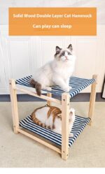 Pet Camp Bed Solid Wood Double Layer Cat Hammock Upper And Lower Bunk Removable And Washable - Image 8