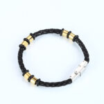 Stainless Steel Woven Leather String Couple Bracelet - Image 9