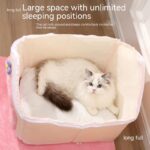 Cute Princess Cat Nest Thickened Puppet Winter Cat Pet Princess Bed - Image 3
