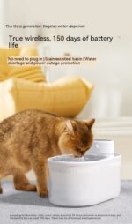 Stainless Steel Plate Household Pet Cat Dog Intelligent Wireless Water Dispenser - Image 10