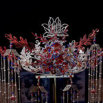 Ancient Costume Xiuhe Phoenix Crown Headdress - Image 5
