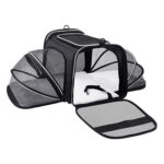 Carrier For Cat Pet Airline Approved Expandable Foldable Soft Dog Carrier Opened Doors Reflective Tapes Cat Travel Bag - Image 3