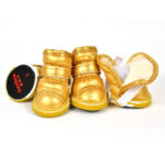 PU Mirror Leather Warm Pet Dog Shoes In Winter - Image 7