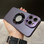 Metal Lens Frame Frosted Phone Case - Image 6