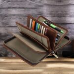 Retro Crazy Horse Cowhide Business Casual Clutch - Image 4