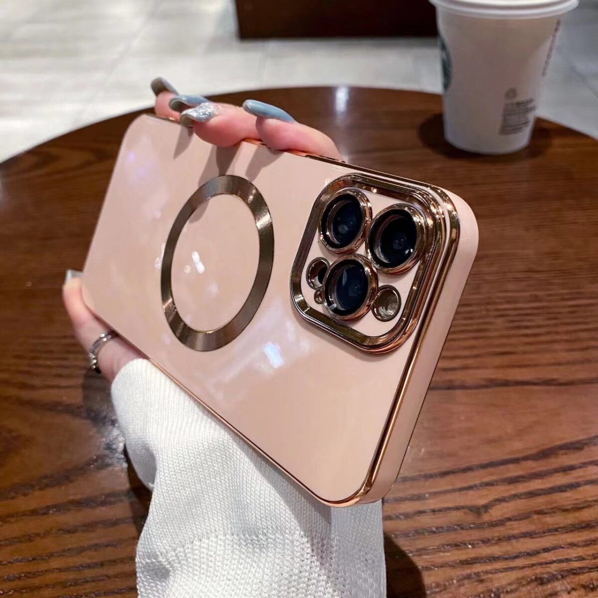 Applicable To 15 Series Solid Color Brushed 6D Electroplating Magnetic Phone Case - Image 9