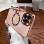 Applicable To 15 Series Solid Color Brushed 6D Electroplating Magnetic Phone Case - Image 9