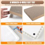 Cat Scratcher Toy Interactive Whack A Mole Cat Toy  Cardboard Cat Scratcher Cat Scratching Board Cat Scratching Pad For Indoor Cats Cat Enrichment Toys - Image 5
