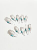 Mid-length Manicure Personality White - Image 8