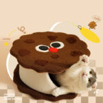 Nest Shaped Like A Sandwich Cookie For Cat Closed House For Sleeping Cold Proof For Autumn And Winter - Image 5