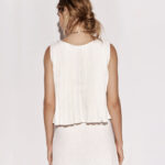 Spring And Summer New Lace-up Cotton And Linen Women's Shirt - Image 6