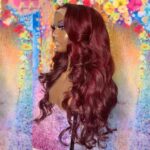 Long Curly Hair Light Blonde Big Waves African Women's Lace Wig - Image 4